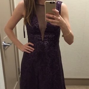 BCBG New Years / Sequin dress ! Purple, sheer